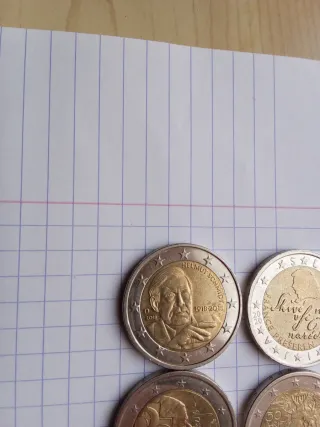 Lote 6 monedas 2 euros conmemorativas