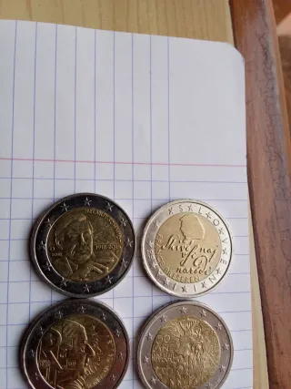 Lote 6 monedas 2 euros conmemorativas