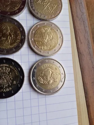 Lote 6 monedas 2 euros conmemorativas
