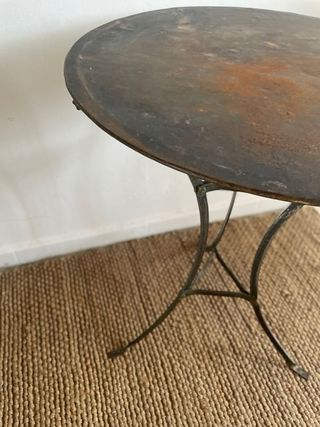 Velador Hierro Francés Antiguo Decapado