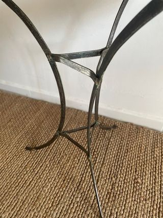 Velador Hierro Francés Antiguo Decapado