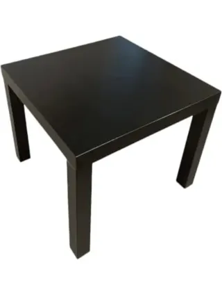 Mesa auxiliar cuadrada negra