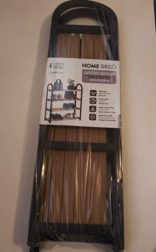 Zapatero 50x65cm con varillas de madera, Nuevo