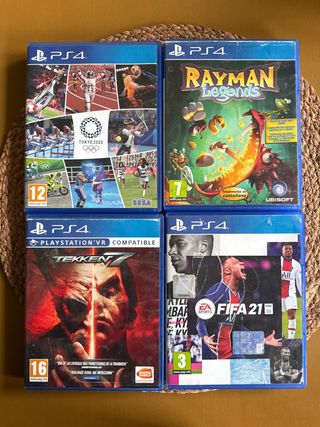 Lote 4 Juegos PS4: Rayman, Tekken, FIFA, Tokyo 202