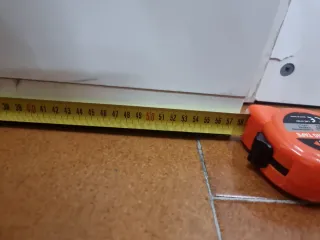 Mueble bajo TV blanco con 3 cajones