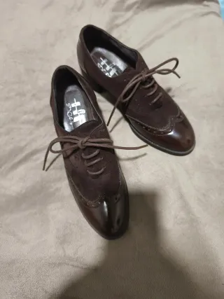 Zapatillas Marrón con tacón