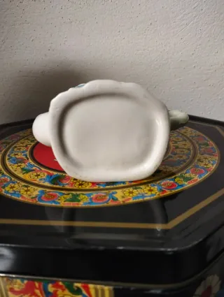 Teiera Casetta Coperchio Ceramica Decorata