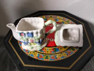 Teiera Casetta Coperchio Ceramica Decorata
