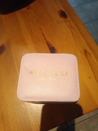 Cajita Joyero Rosa y Dorado