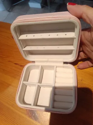 Cajita Joyero Rosa y Dorado