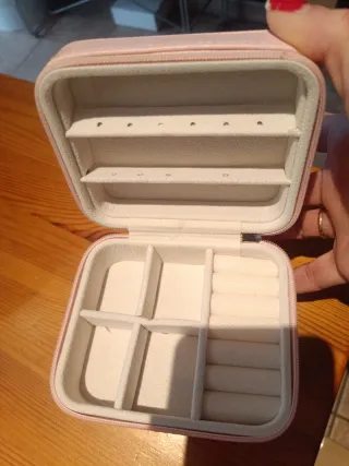 Cajita Joyero Rosa y Dorado