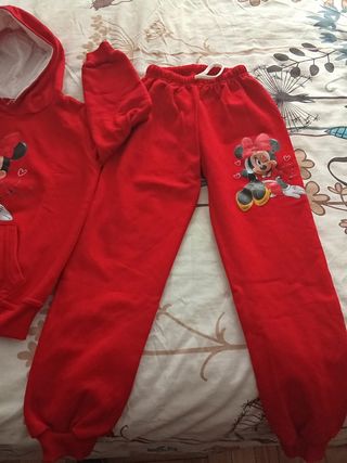 Chándal niña Minnie Mouse rojo talla X