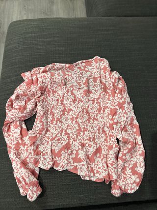 Blusa floral manga larga