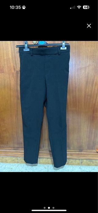 Pantalón Bershka Negro Talla M Mujer