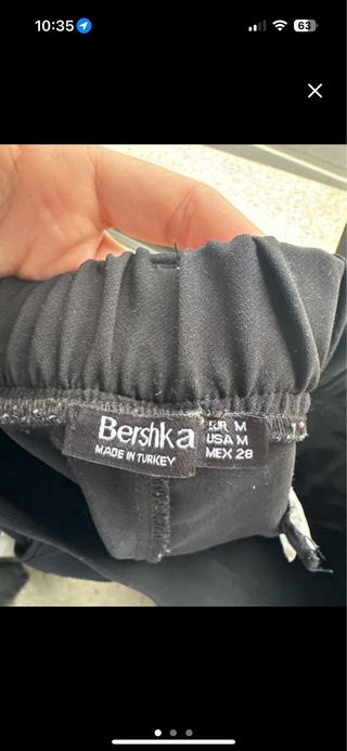 Pantalón Bershka Negro Talla M Mujer