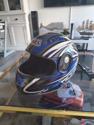 Casco Moto NZI Azul y Negro