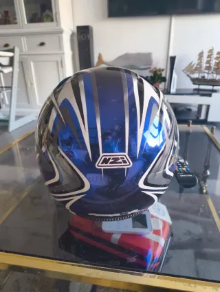 Casco Moto NZI Azul y Negro