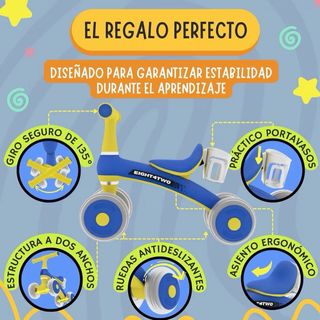 Bici/correpasillos Eight4two azul y amarillo