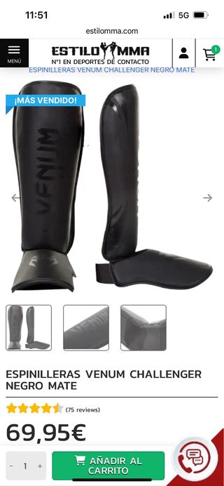 Guantes Boxeo Venum Contender 1.5 Negro