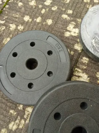 Banco de pesas Profito con mancuerna 10 discos.