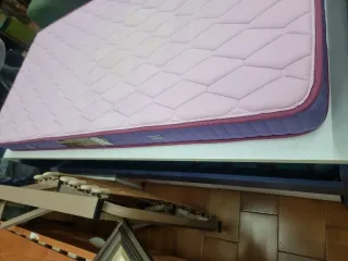 Cama Nido azul y blanco