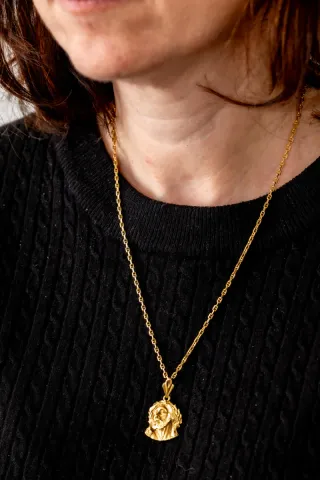 Colgante Oro 18k Cabeza Jesucristo