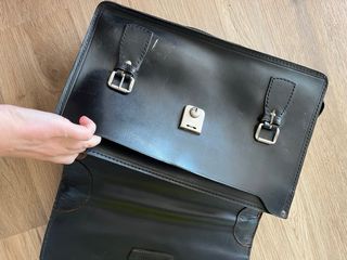 Maletín Cuero Vintage Negro