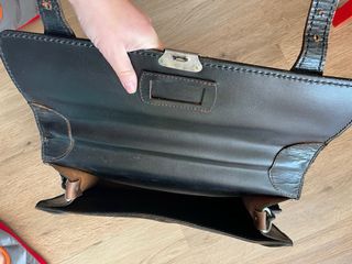 Maletín Cuero Vintage Negro