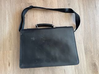 Maletín Cuero Vintage Negro