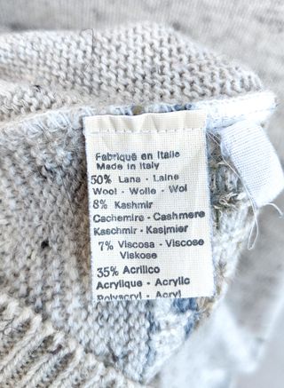 Pullover Maglione Uomo Wool Cashmere L