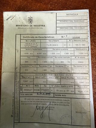 Renault 12 1975 - Despiece