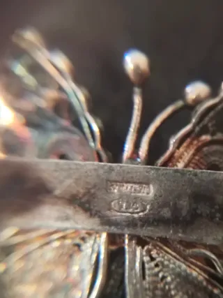 Broche de Plata mariposa filigrana