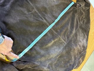 Giacca vera pelle scamosciata marrone