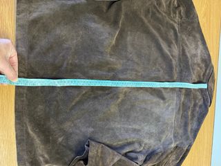 Giacca vera pelle scamosciata marrone