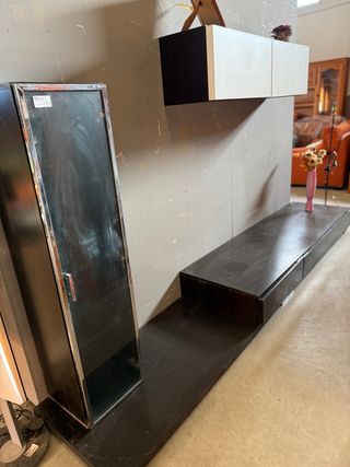 Mueble Comedor Wengue y Blanco