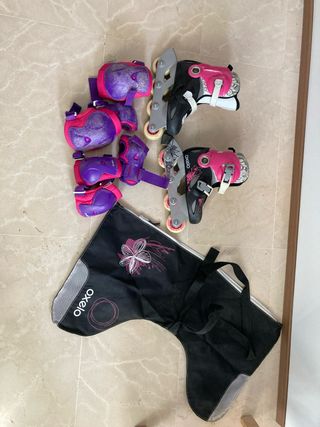 Patines en línea niña T. 30-32 + protecciones