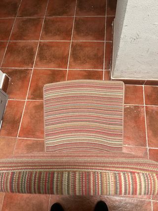 Silla tapizada rayas multicolor