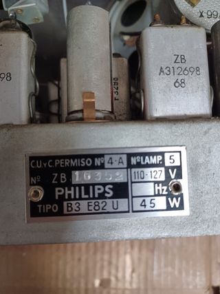 Radio Philips Antigua Beige/Marrón