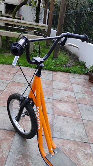 Patinete Scooter Naranja Ruedas Grandes