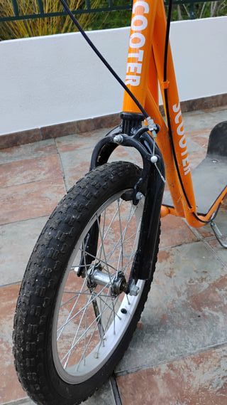 Patinete Scooter Naranja Ruedas Grandes