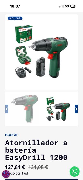 Taladro Bosch EasyDrill 1200 12V