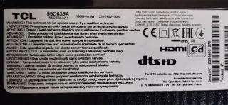 Despieces TV TCL 55C635A