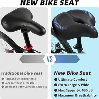 Sillín Bici Ergonómico CDYWD Comfort Negro/Azul