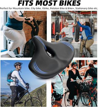 Sillín Bici Ergonómico CDYWD Comfort Negro/Azul