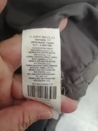 Chaquetón niña gris T. 9/10 años