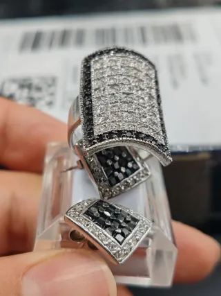 Set Gioielli Argento 925 Anello Orecchini