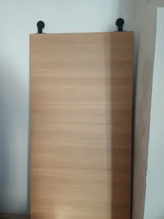 Puerta corredera madera con todos los accesorios