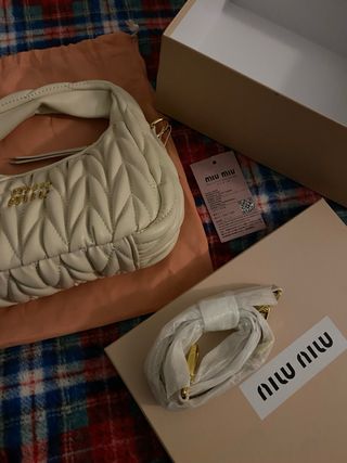Borsa Miu Miu Beige/Oro