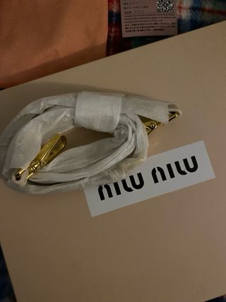 Borsa Miu Miu Beige/Oro