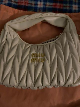Borsa Miu Miu Beige/Oro